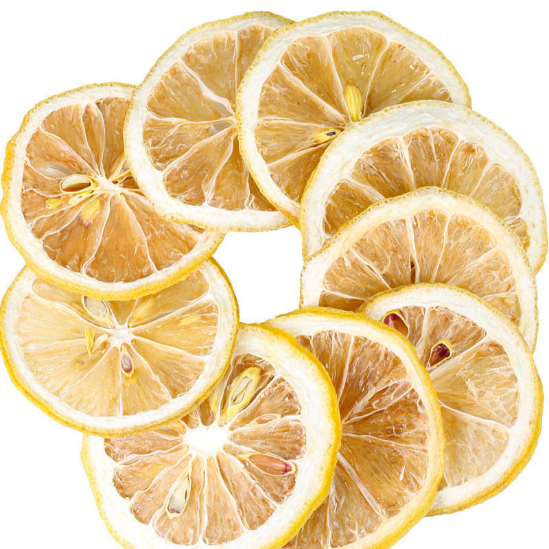 Dried yellow lemon slices